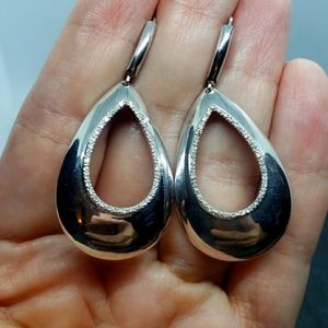 Sterling Silver diamond earrings